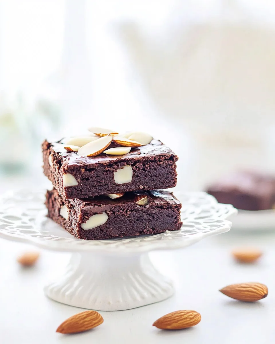 Triple Almond Brownies