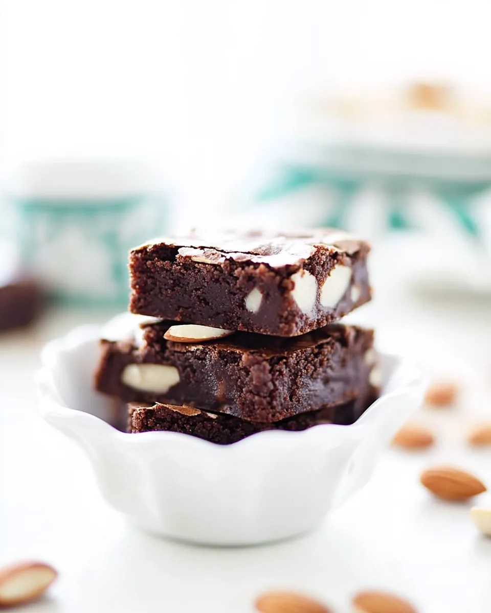 Triple Almond Brownies