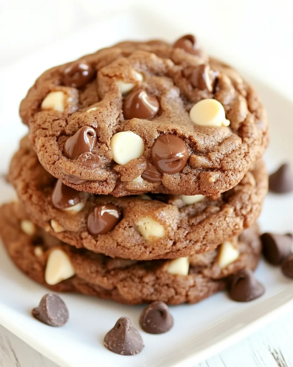 Triple Chocolate Chip Cookies