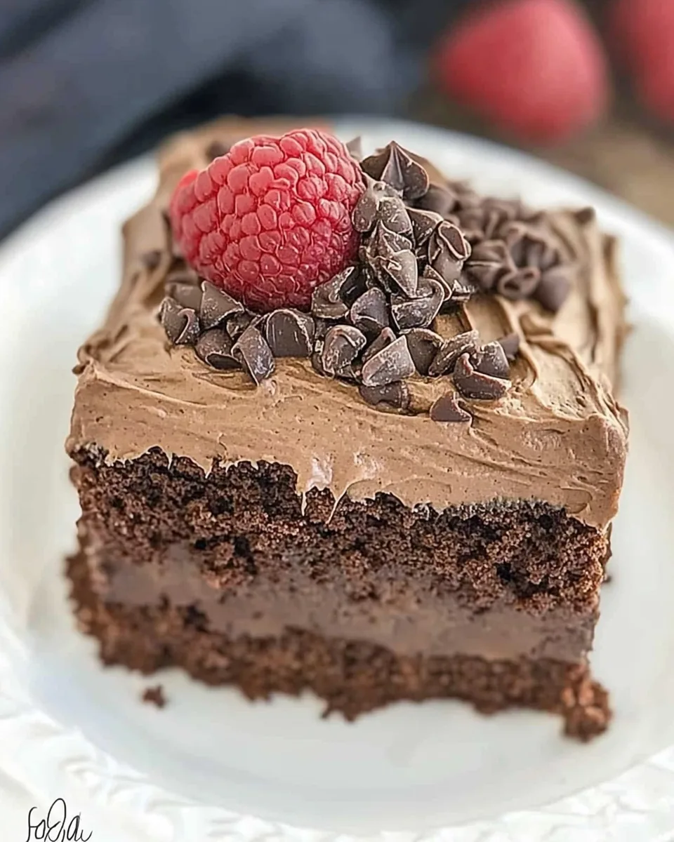 Triple Chocolate Poke Cake