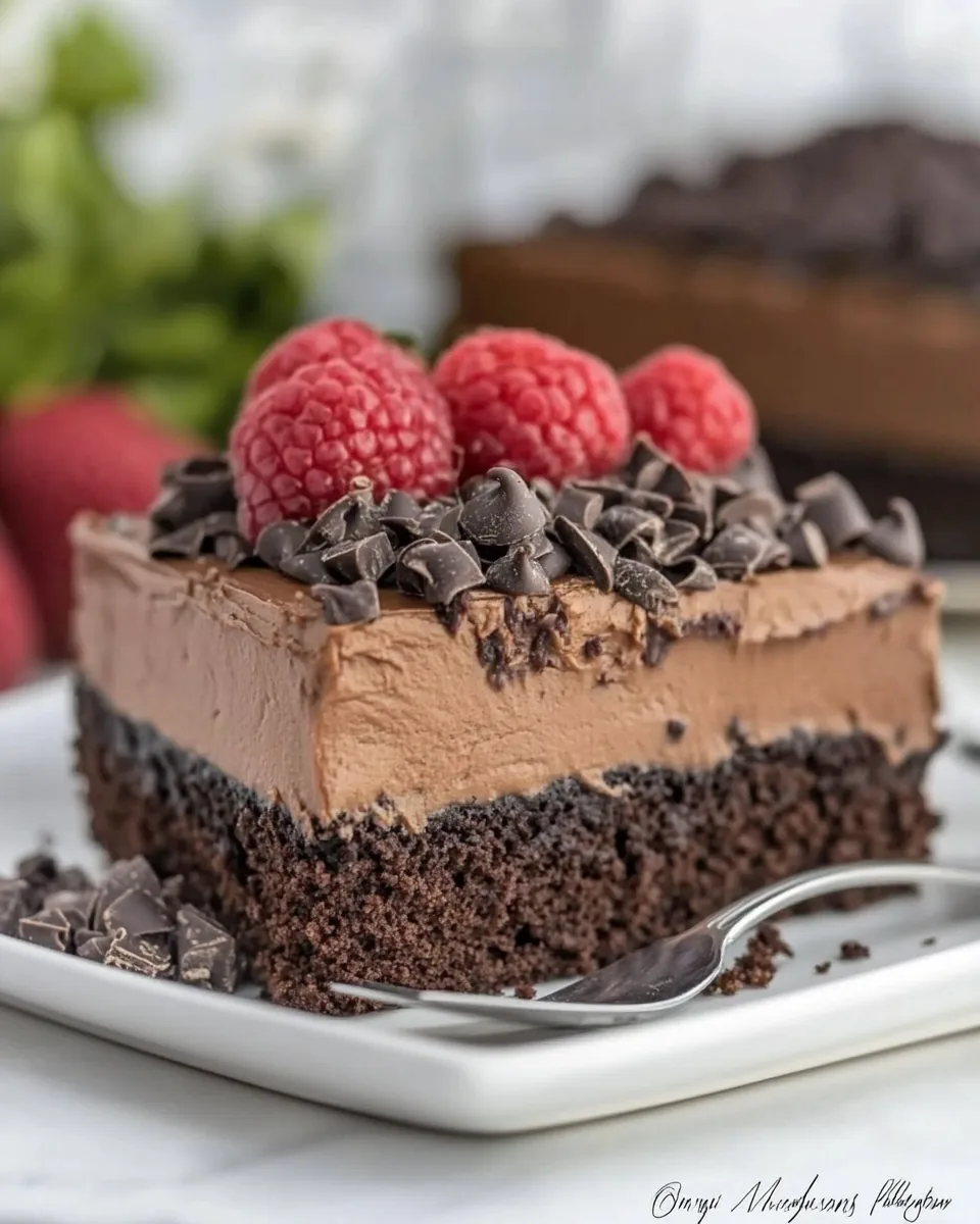 Triple Chocolate Poke Cake