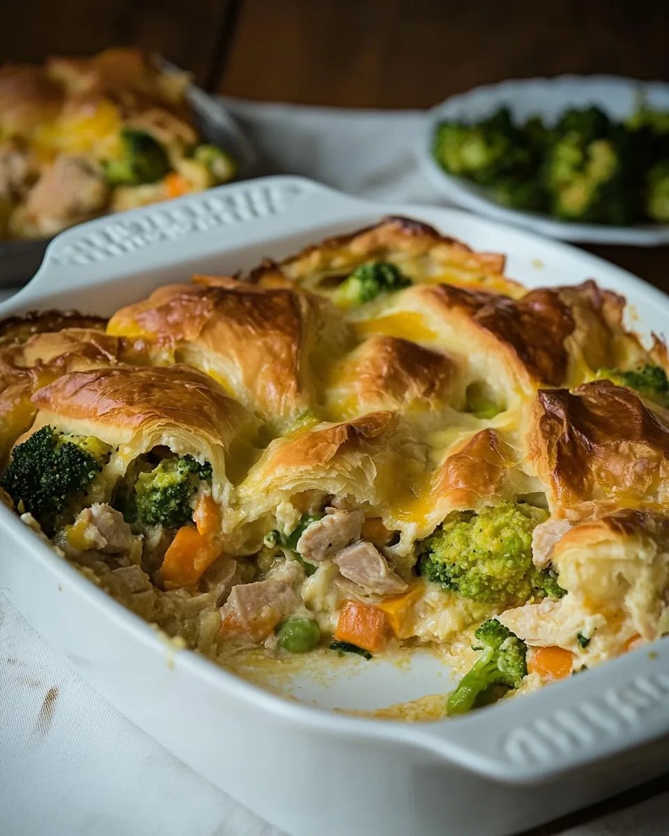 Tuna Stuffed Crescent Roll Casserole