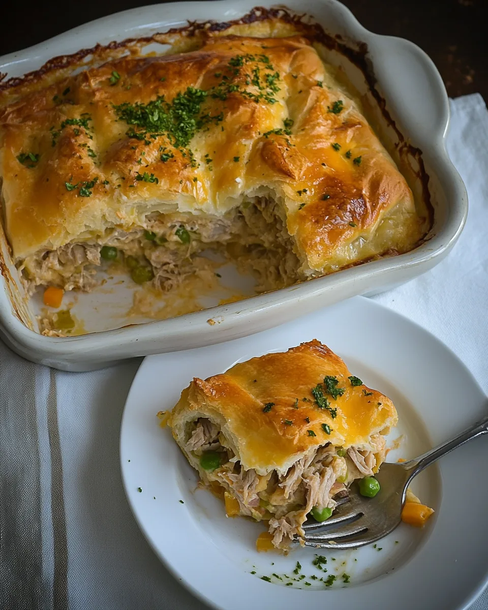 Tuna Stuffed Crescent Roll Casserole