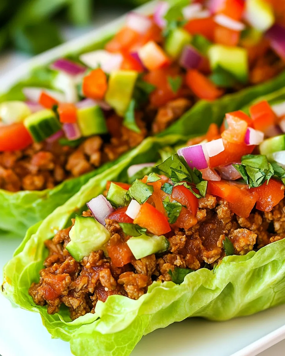 Turkey Taco Lettuce Wraps