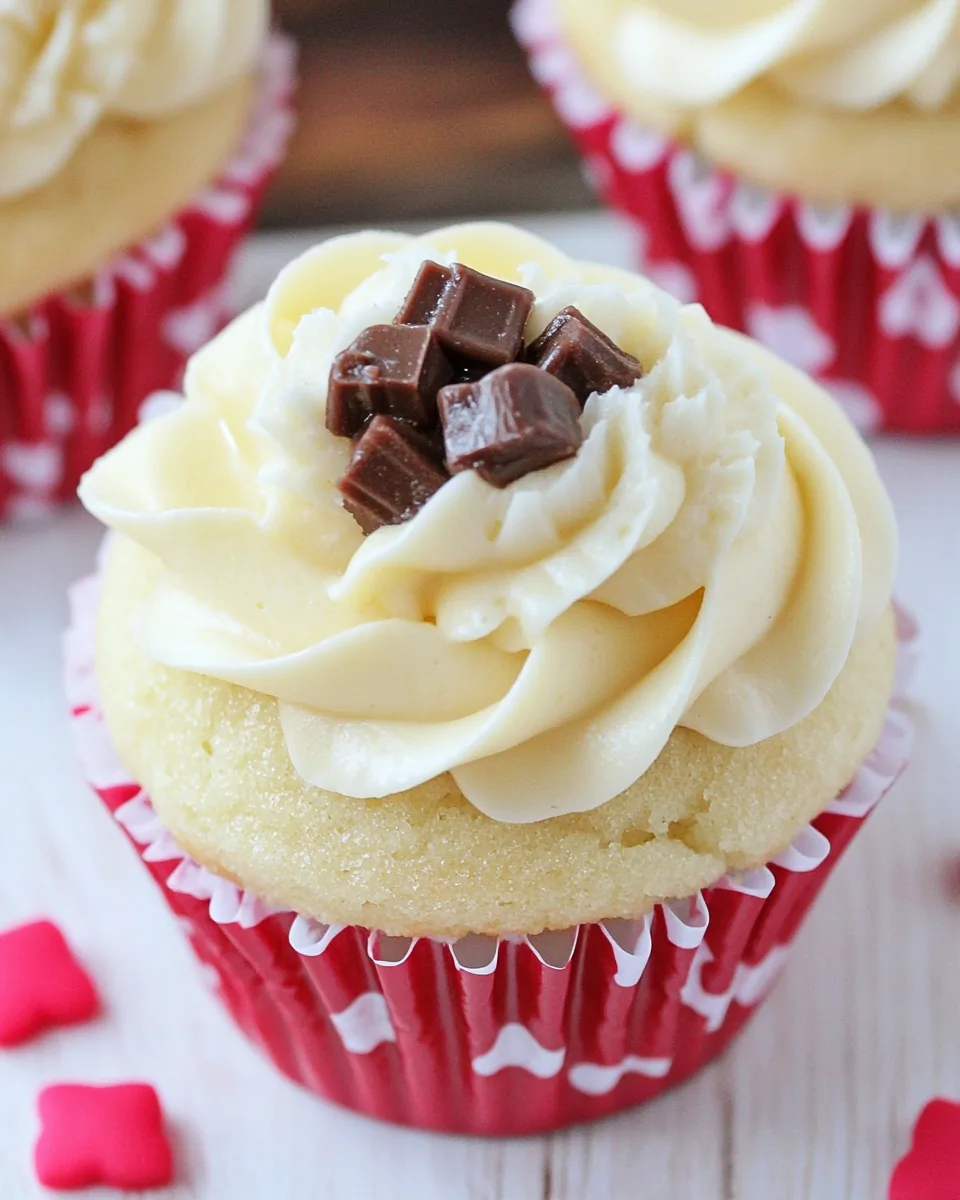 Vanilla Fudge Filled Cupcakes