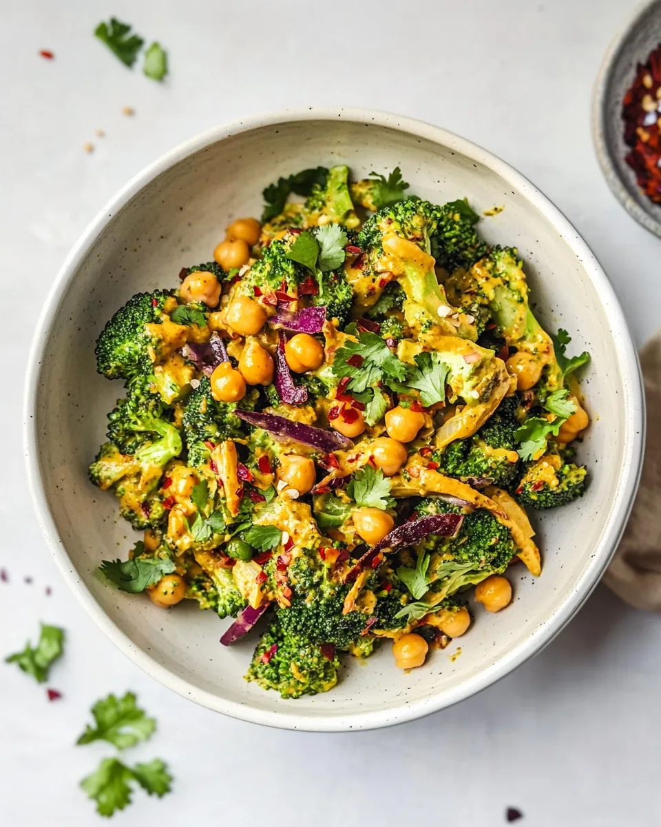 Vegan Curried Broccoli Chickpea Salad