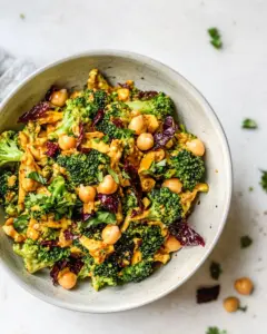 Vegan Curried Broccoli Chickpea Salad