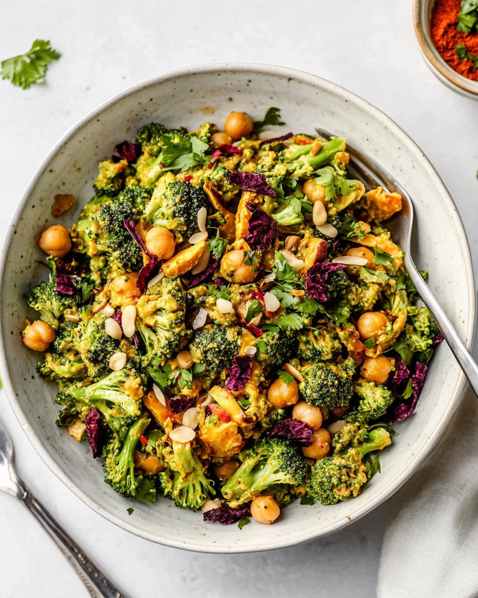 Vegan Curried Broccoli Chickpea Salad