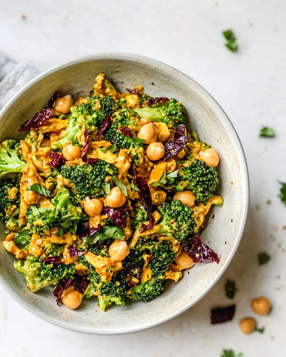 Vegan Curried Broccoli Chickpea Salad
