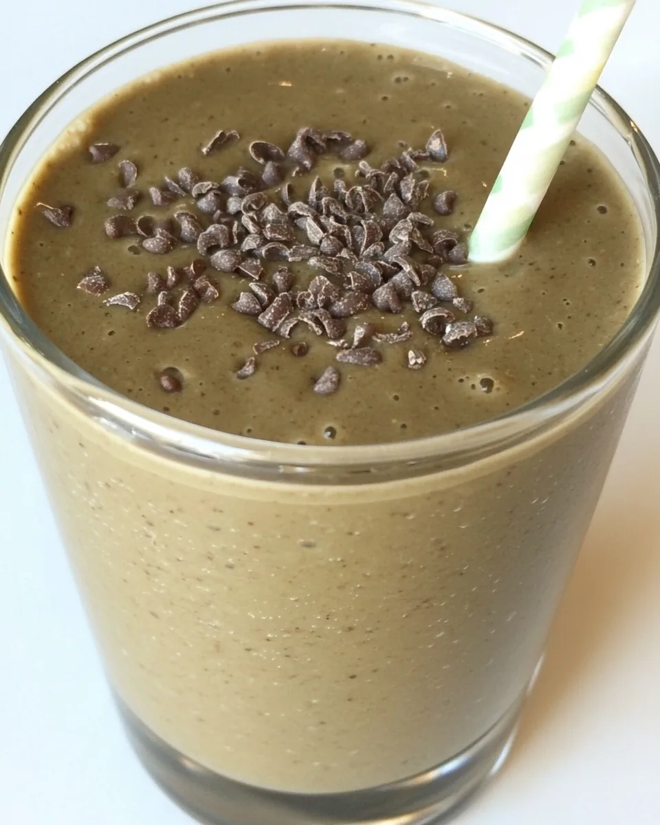 Vegan Green Chocolate Banana Smoothie