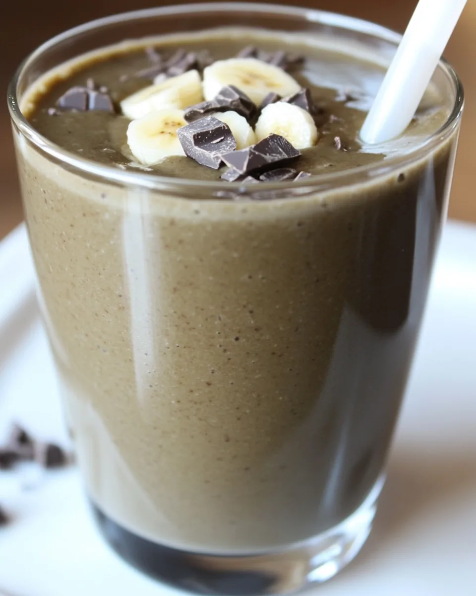 Vegan Green Chocolate Banana Smoothie
