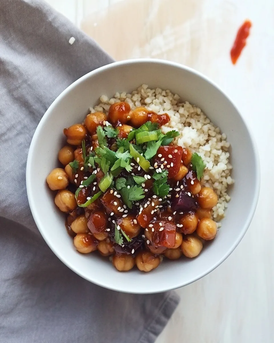Vegan Panda Express Teriyaki Chickpeas