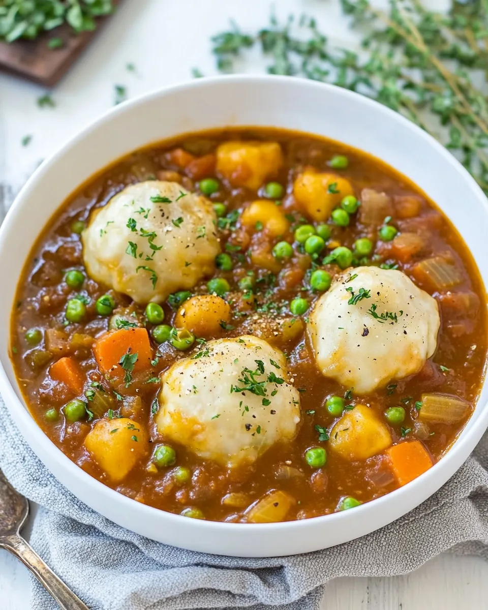 Vegan Stew with Dumplings