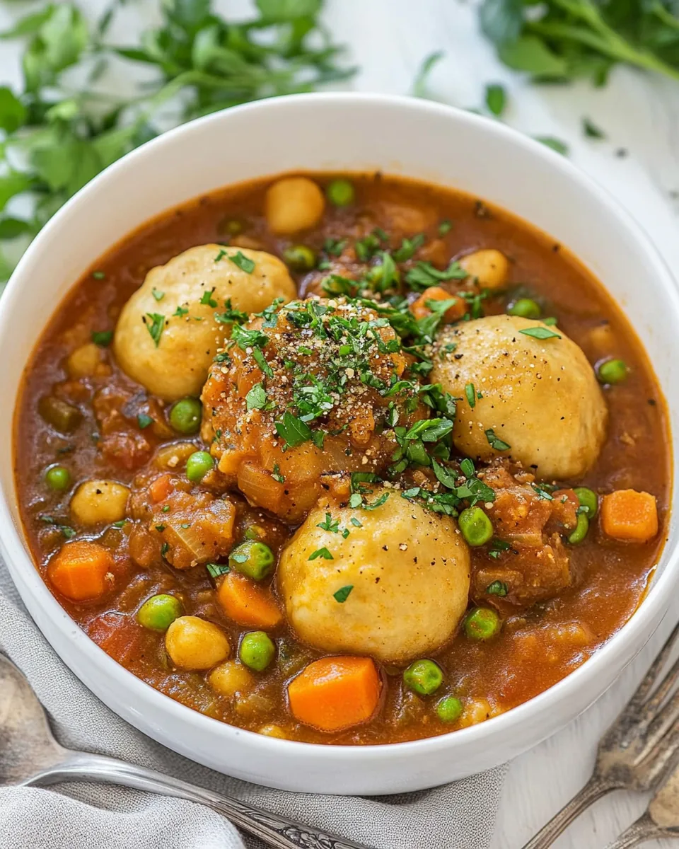 Vegan Stew with Dumplings