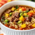 Vegetable Beef Ramen Soup