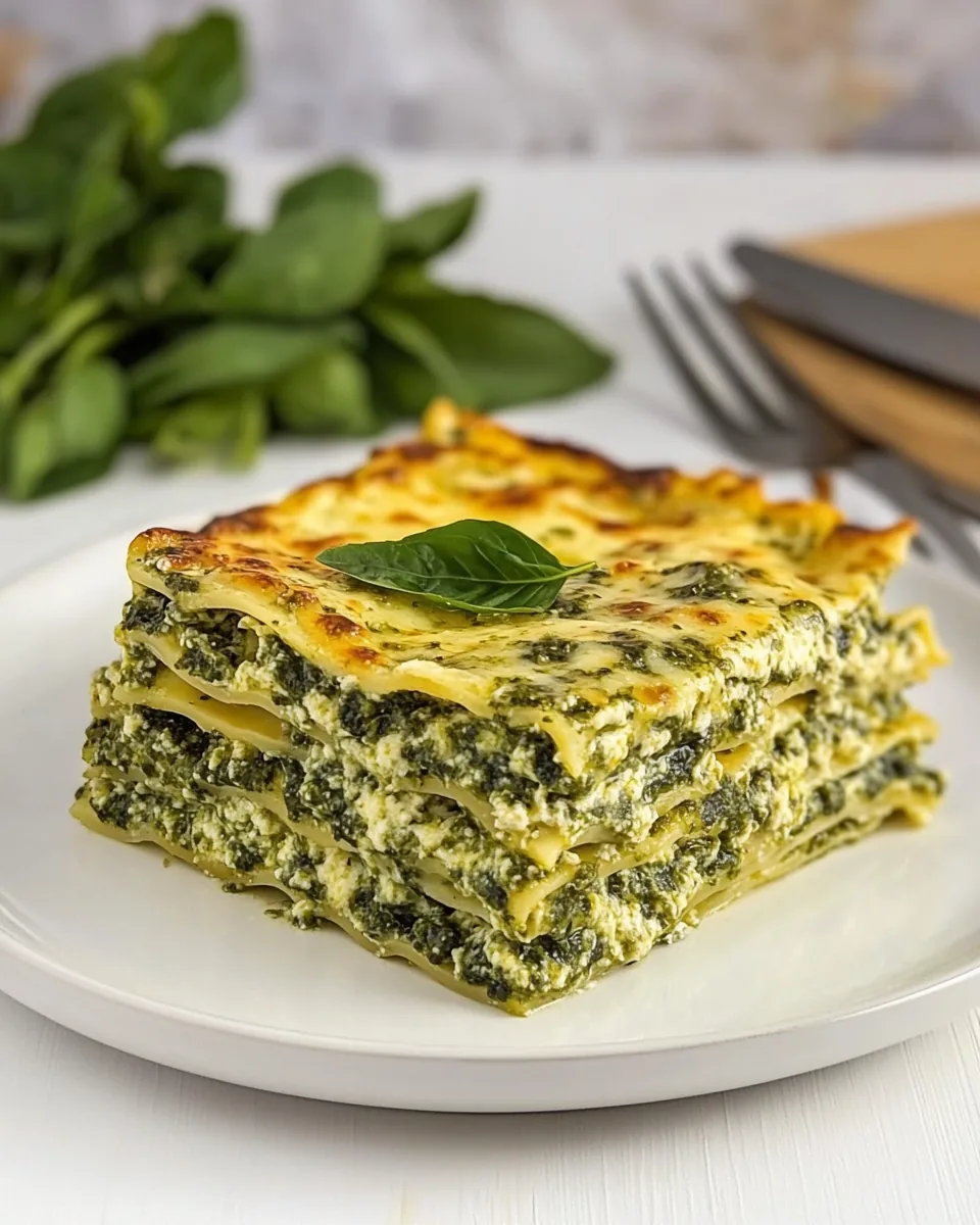 Veggie Pesto Spinach Lasagna