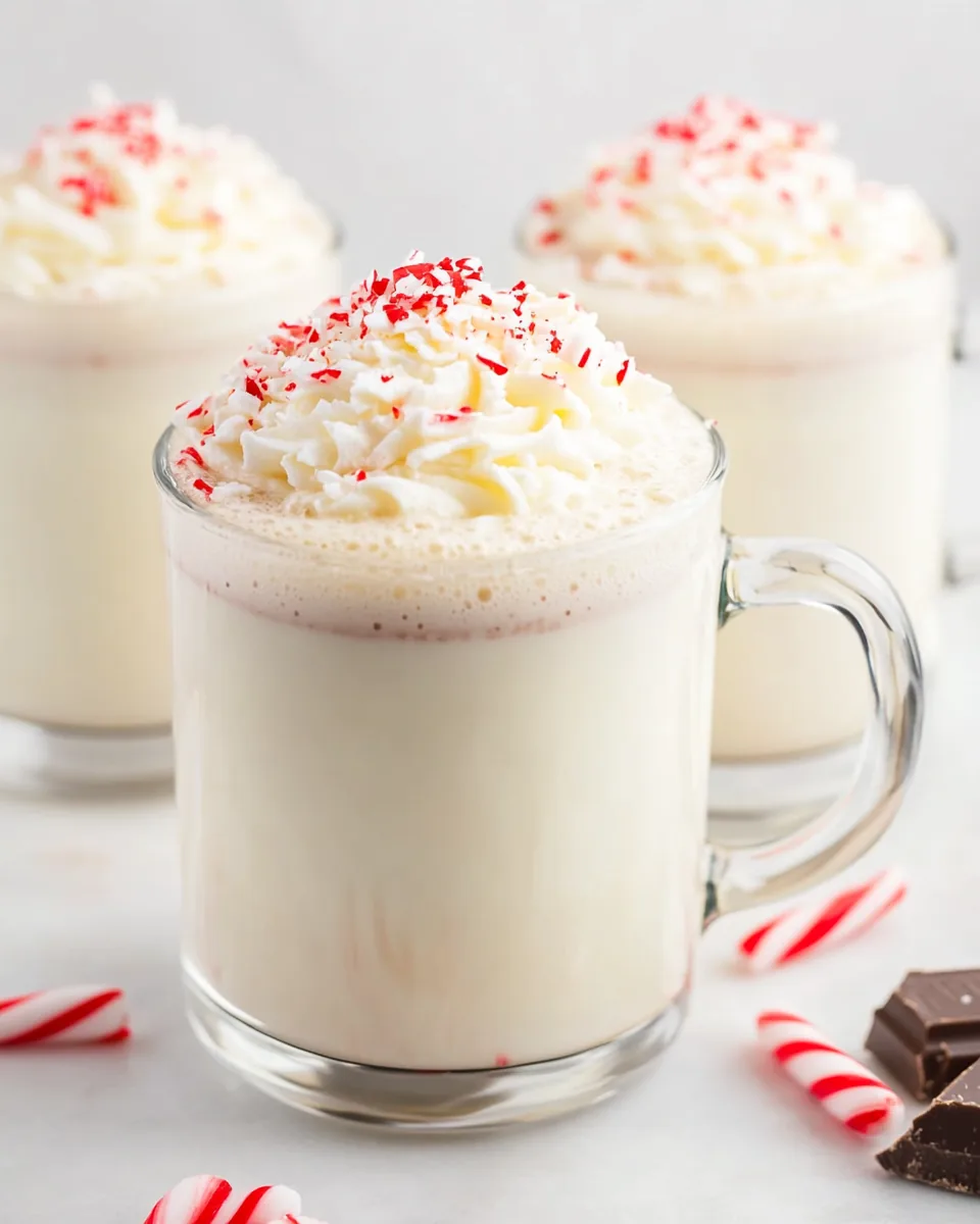 White Chocolate Peppermint Hot Chocolate
