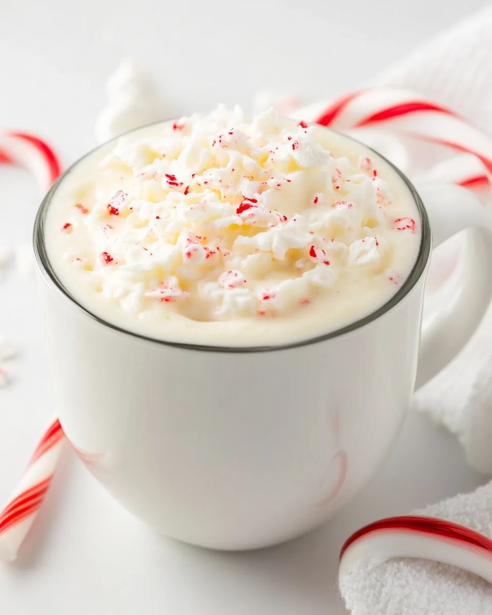 White Chocolate Peppermint Hot Chocolate